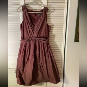 Banana Republic Burgundy Taffeta Dress
